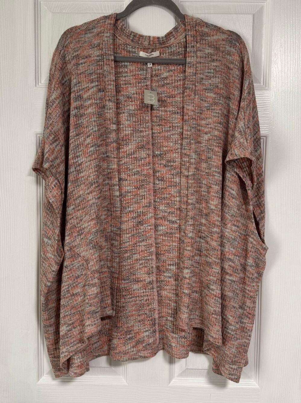 Maurices New Women's Knit Multicolor Open Front Cardigan Size L/XL